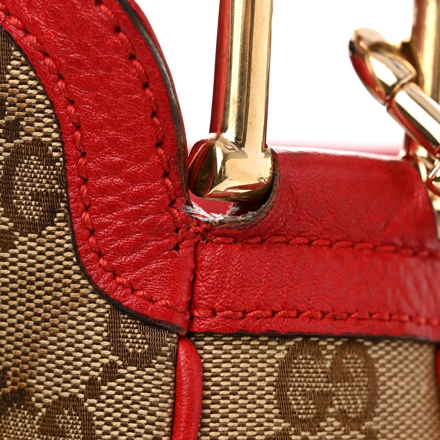 Gucci Monogram Medium Diana Bamboo Shoulder Bag Red 13 of 13