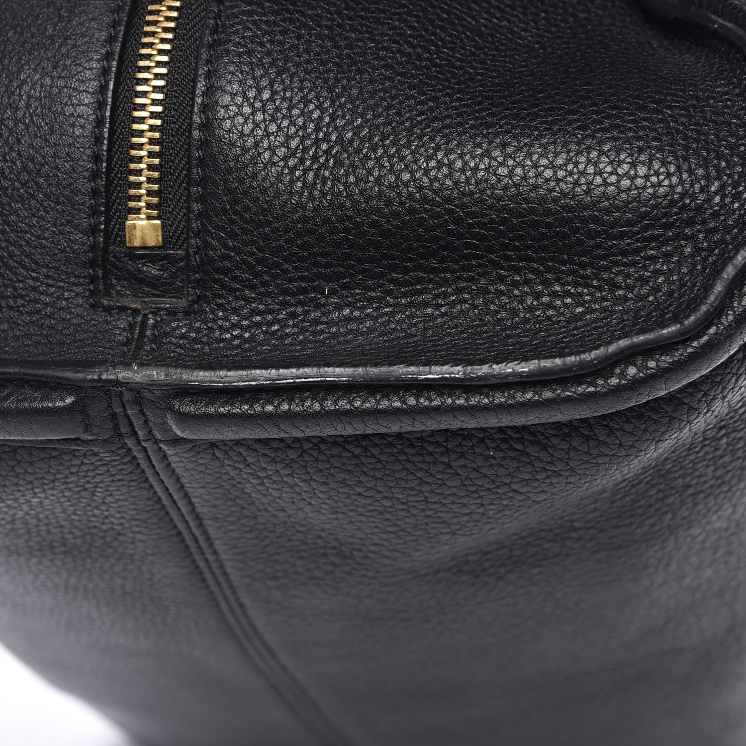 Alexander McQueen Pebbled Calfskin Large Skull Padlock Zip Around Tote Black 9 of 13
