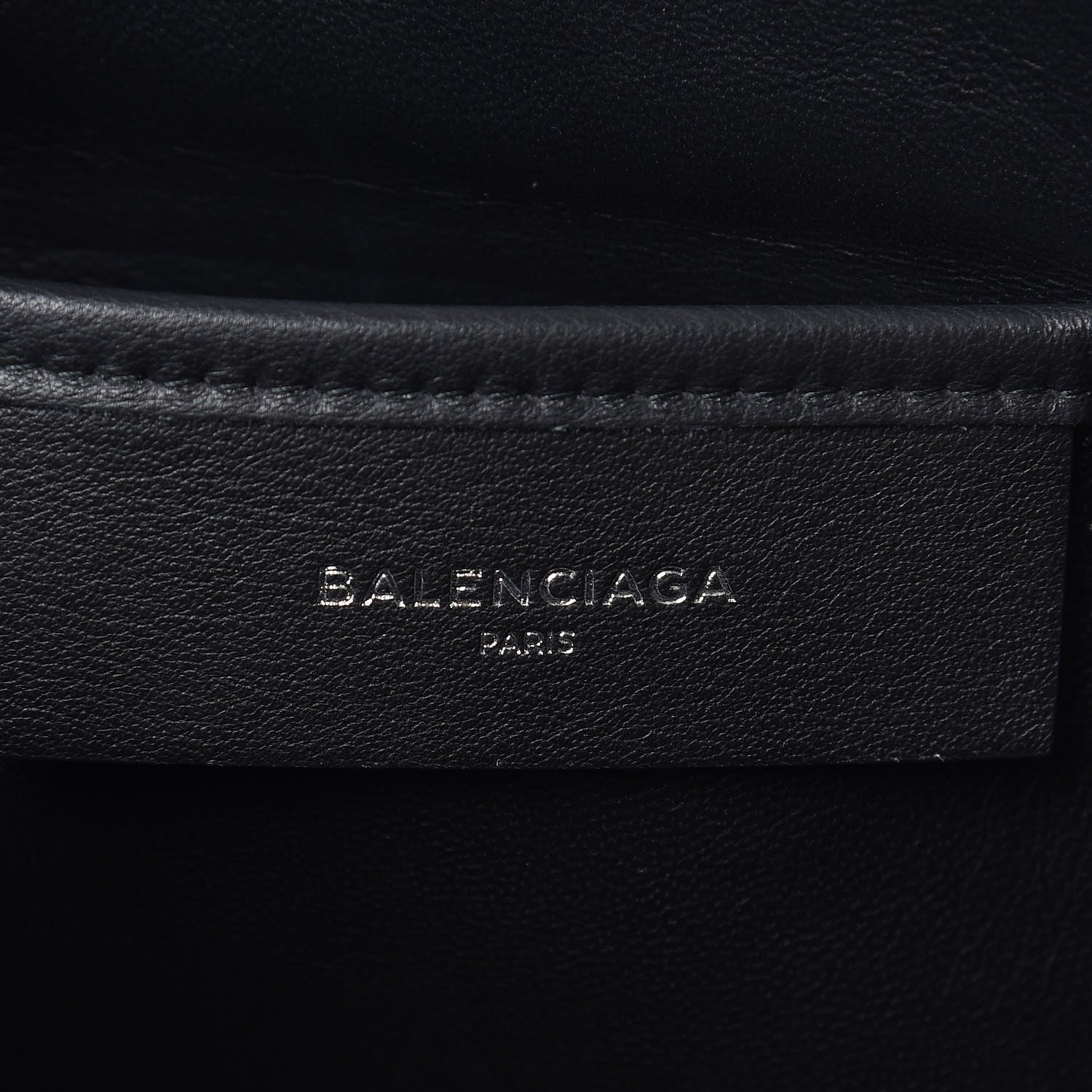 Balenciaga Smooth Calfskin Logo Large Everyday Shopping Pouch Black 6 of 8