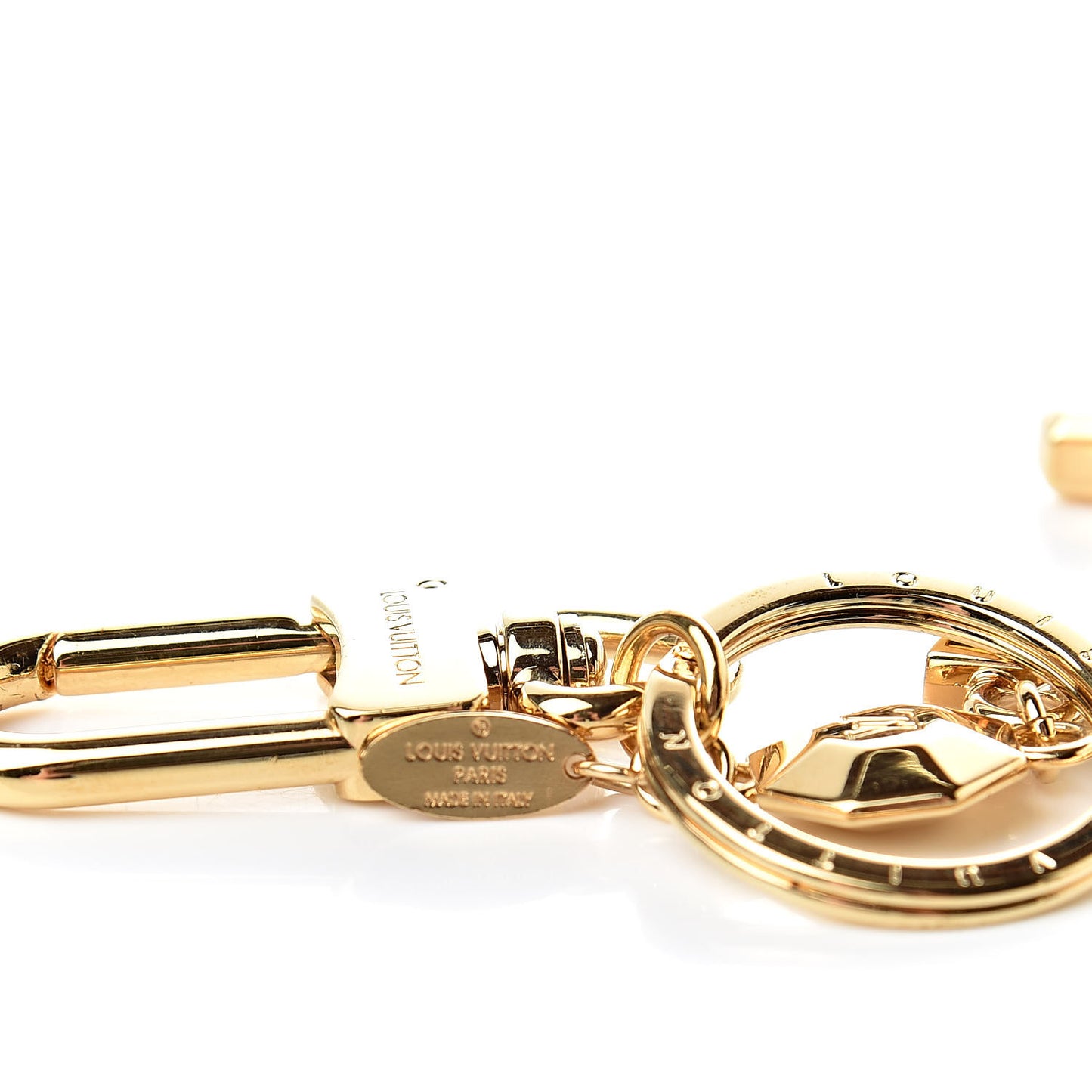 LV Facettes Bag Charm Key Holder Gold