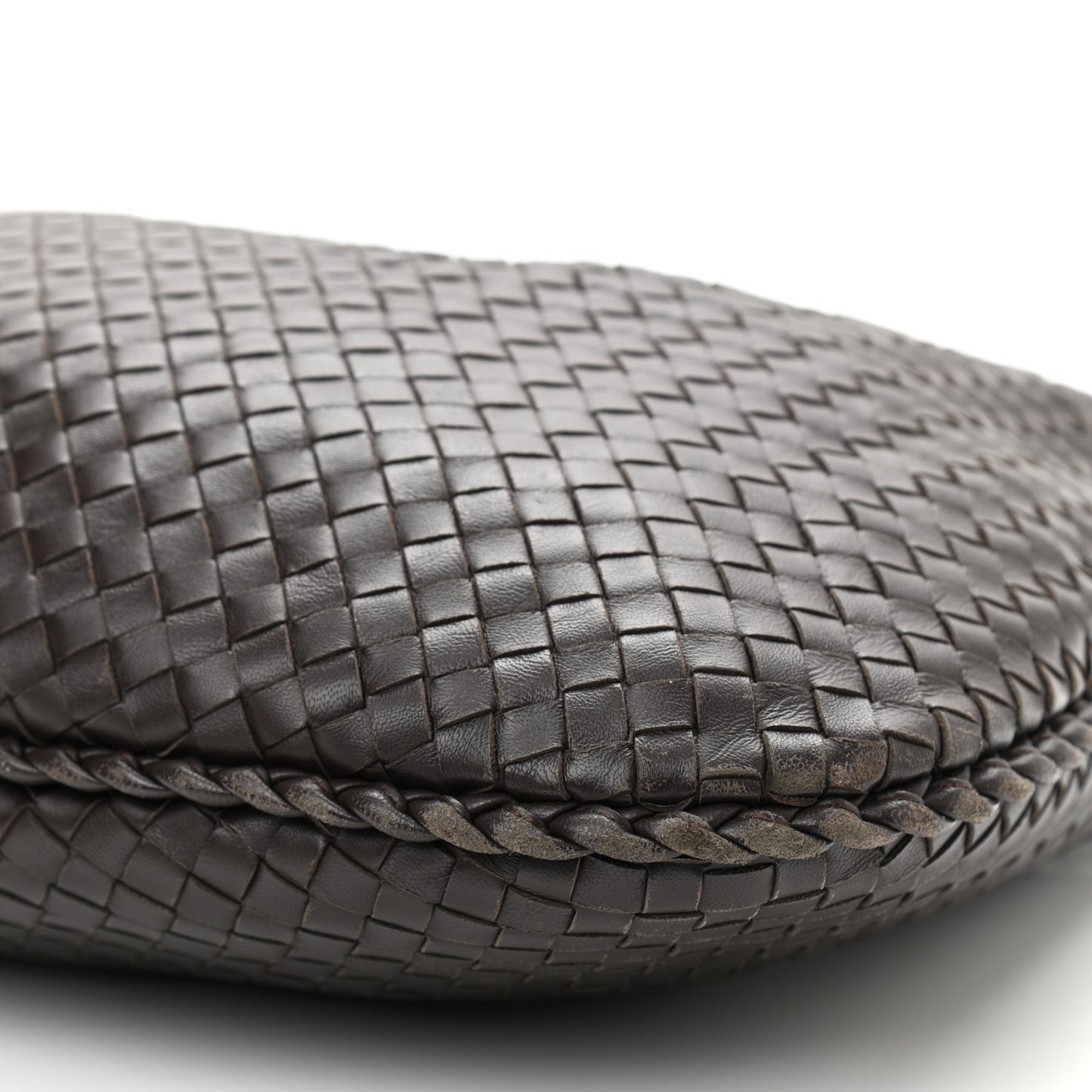 Nappa Intrecciato Large Veneta Hobo Ebano