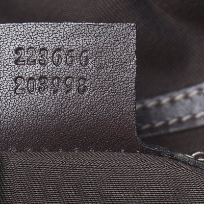 Gucci GG Supreme Monogram Selleria Calfskin Small Flap Messenger Bag Beige Ebony Cocoa Dark Chocolate 7 of 10