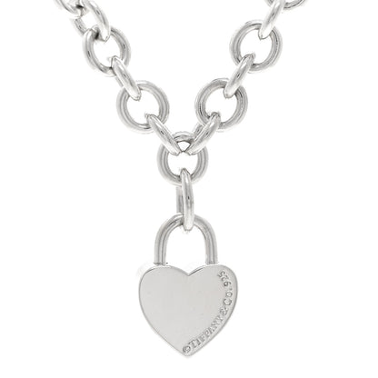 Tiffany Sterling Silver Return to Tiffany Heart Lock Pendant Toggle Necklace 4 of 5