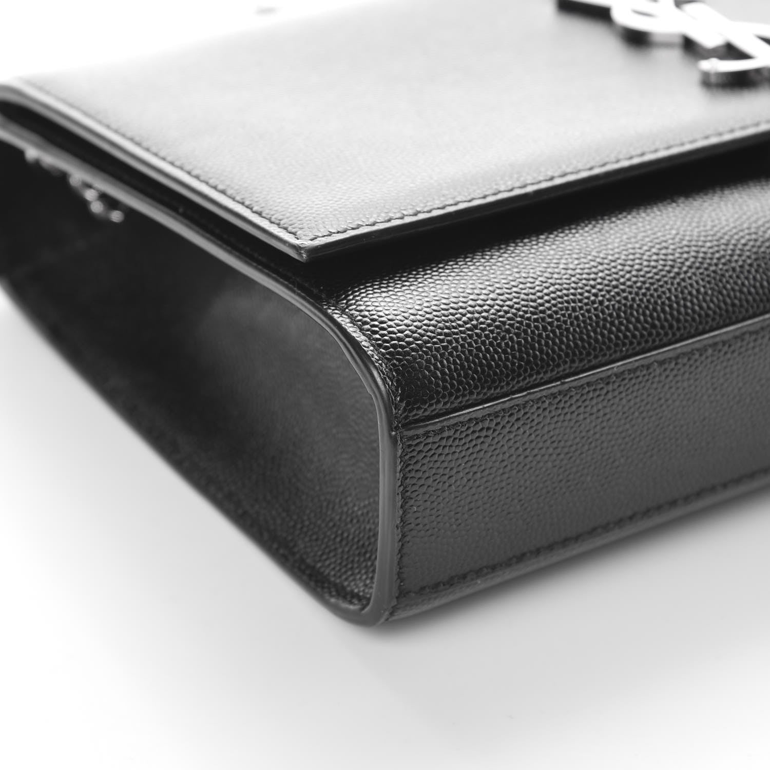Saint Laurent Grain De Poudre Medium Classic Monogram Kate Satchel Black 9 of 10