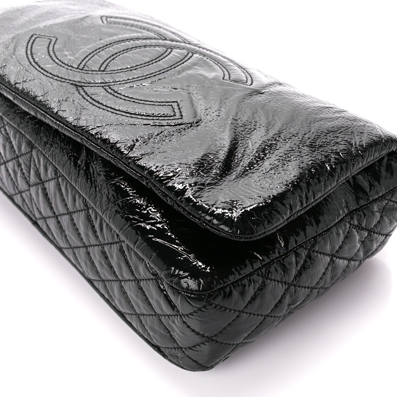 Chanel Vinyl Medium Rock and Chain Flap Black 10 of 12