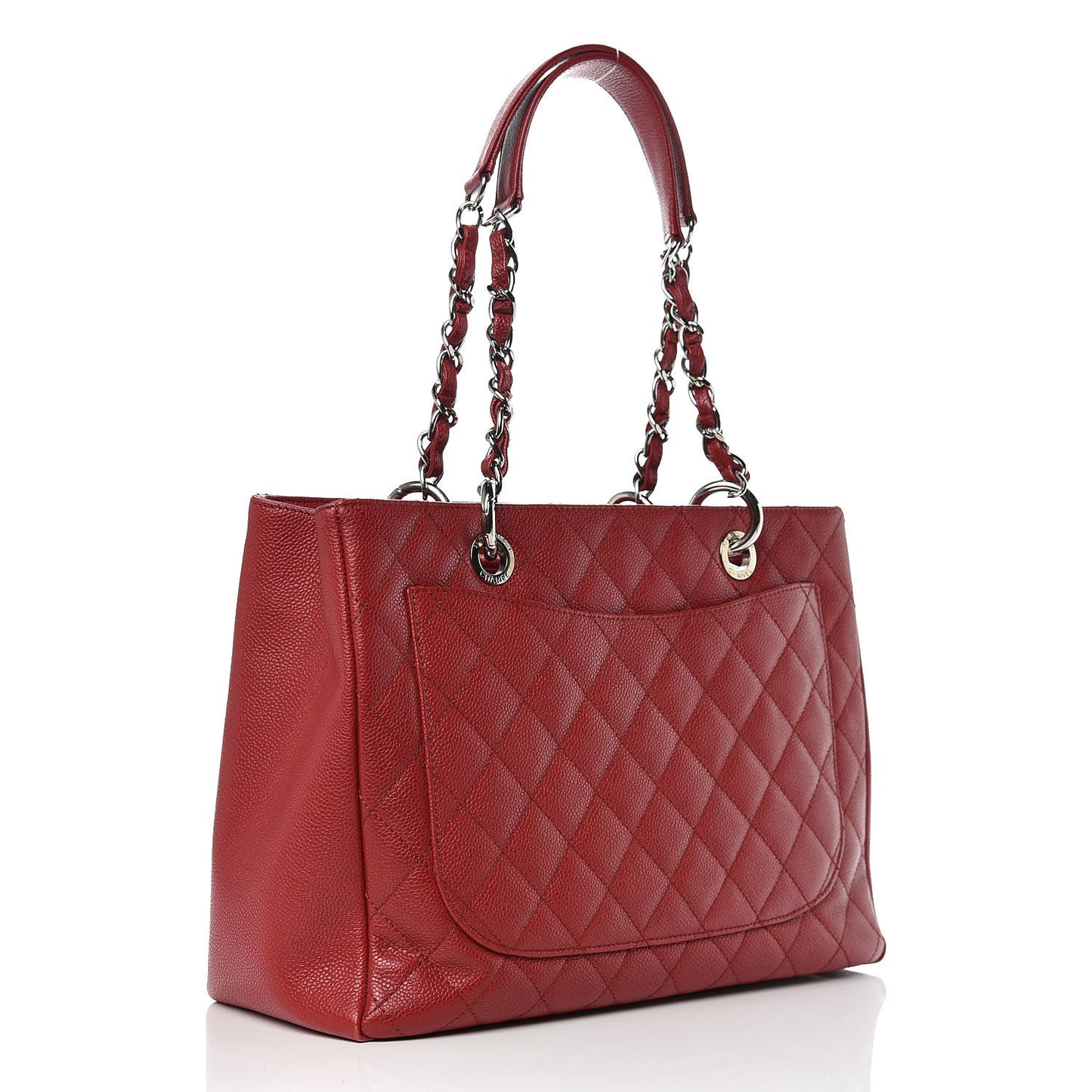 Caviar Quilted Grand Shopping Tote GST Red