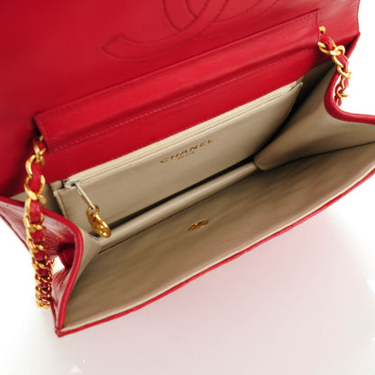 Chanel Lambskin Quilted Shoulder Flap Red 5 of 7