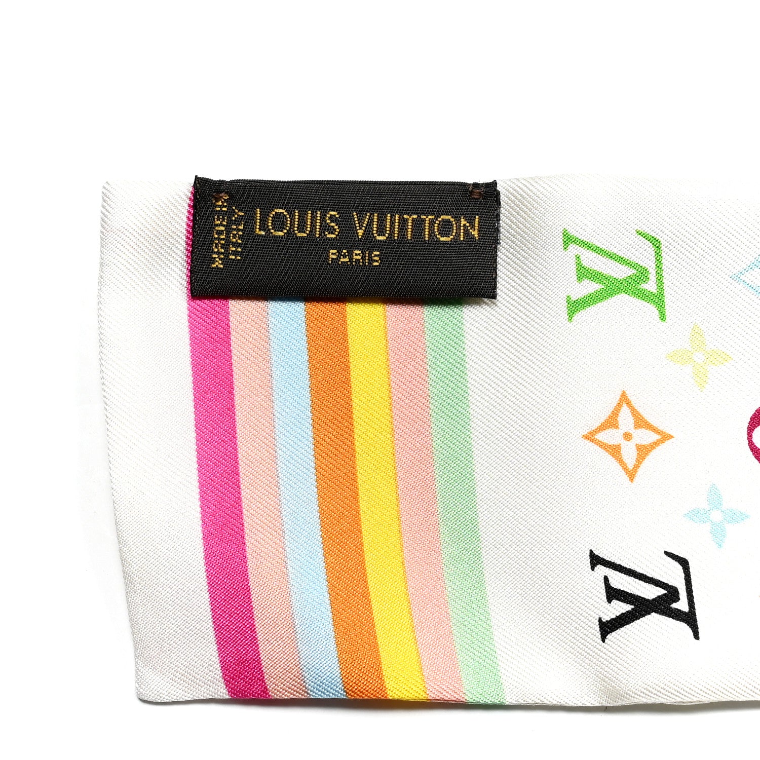 Louis Vuitton Silk Monogram Multicolor Bandeau White 2 of 4