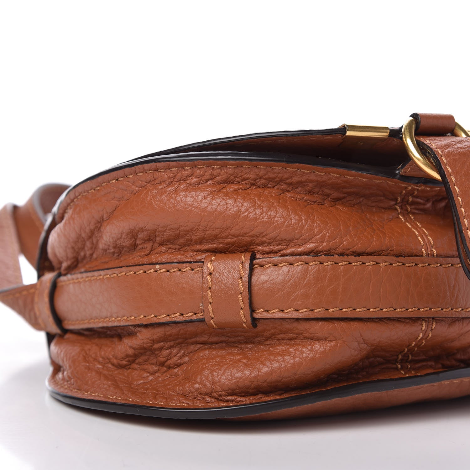 Chloe Calfskin Mini Marcie Round Crossbody Bag Tan 6 of 10