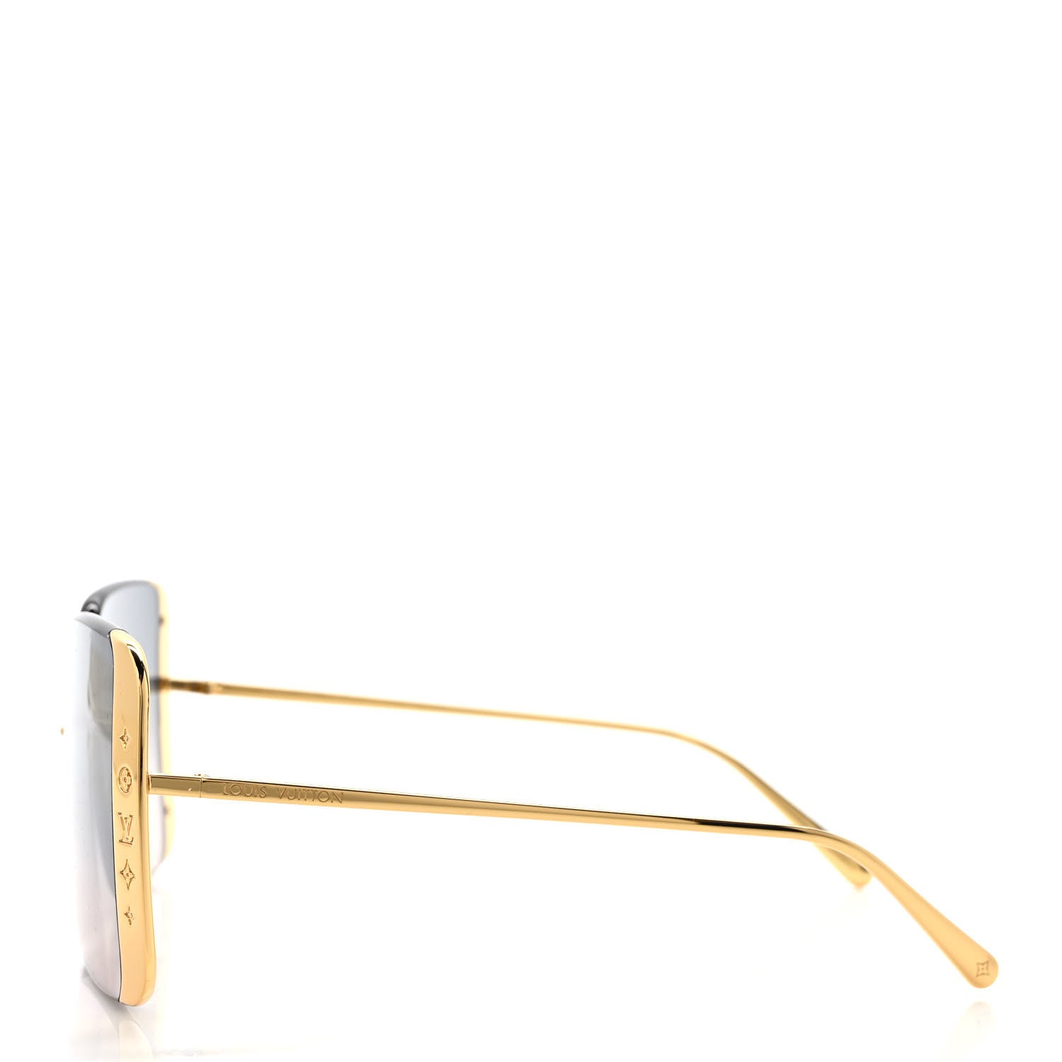 Louis Vuitton Metal LV Moon Square Sunglasses Z1994U Gold 3 of 8