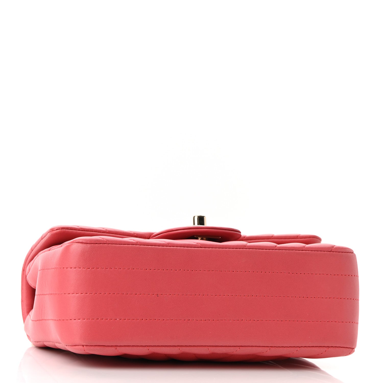 Chanel Lambskin Chevron Quilted Mini Rectangular Flap Pink 4 of 10