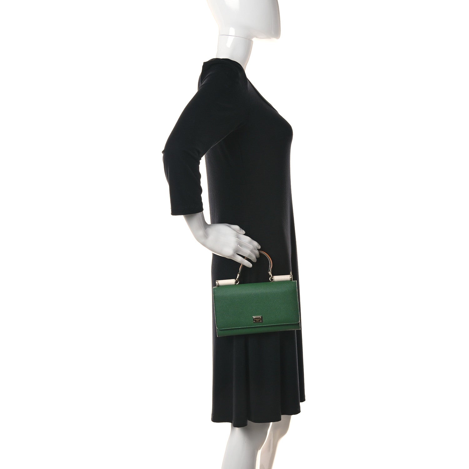 Dolce & Gabbana Dauphine Wallet On Chain Green 2 of 10