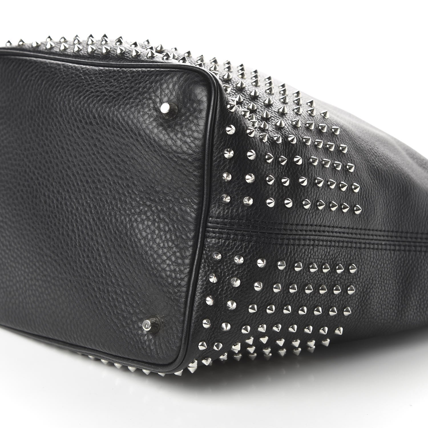 Burberry Calfskin Studded Medium Susanna Hobo Black 7 of 9
