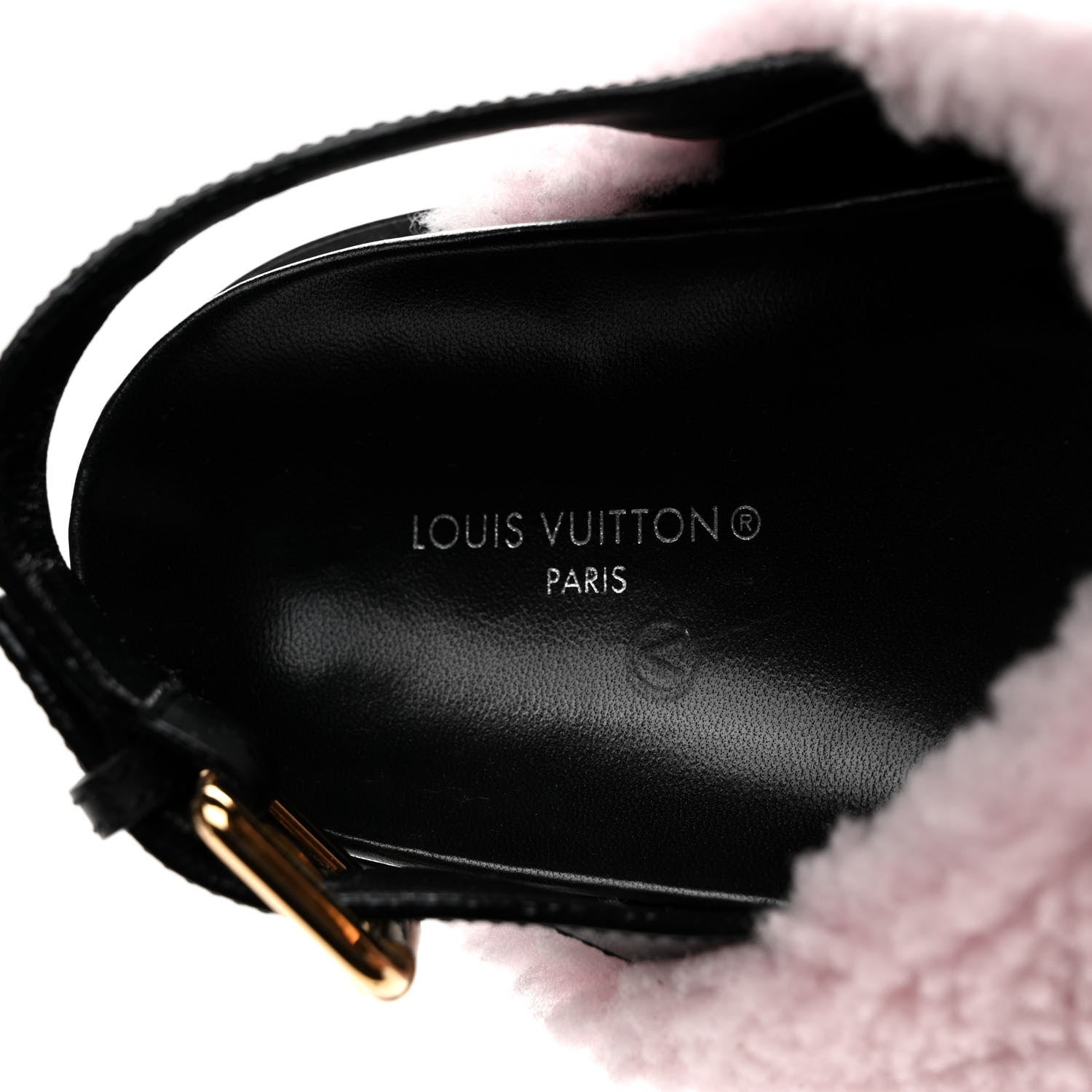 Louis Vuitton Shearling Paseo Sandals 38 Pink 7 of 8