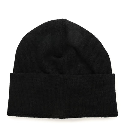 Chanel Cashmere CC Beanie Hat Black Gold 3 of 6