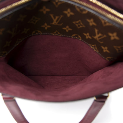Louis Vuitton Monogram Flower Zipped Tote MM Bordeaux 8 of 12