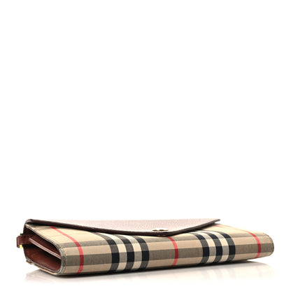 Burberry Grainy Calfskin Vintage Check Wallet With Detachable Strap Archive Beige Tan 4 of 13