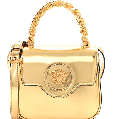 Versace Metallic Calfskin Mini La Medusa Bag Gold 7 of 9