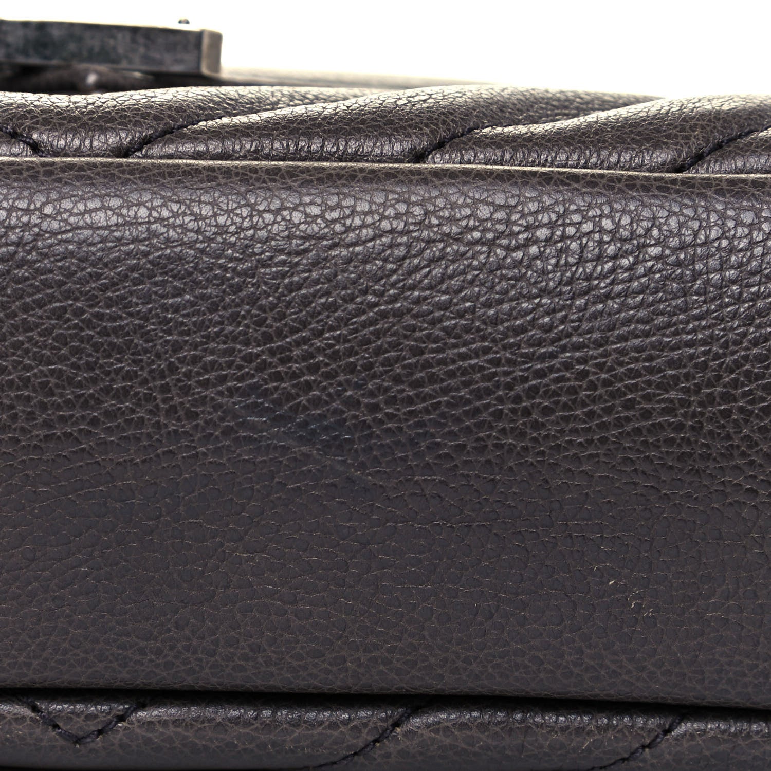 Saint Laurent Sheepskin Matelasse Chevron Monogram Medium College Bag Asphalt 12 of 13