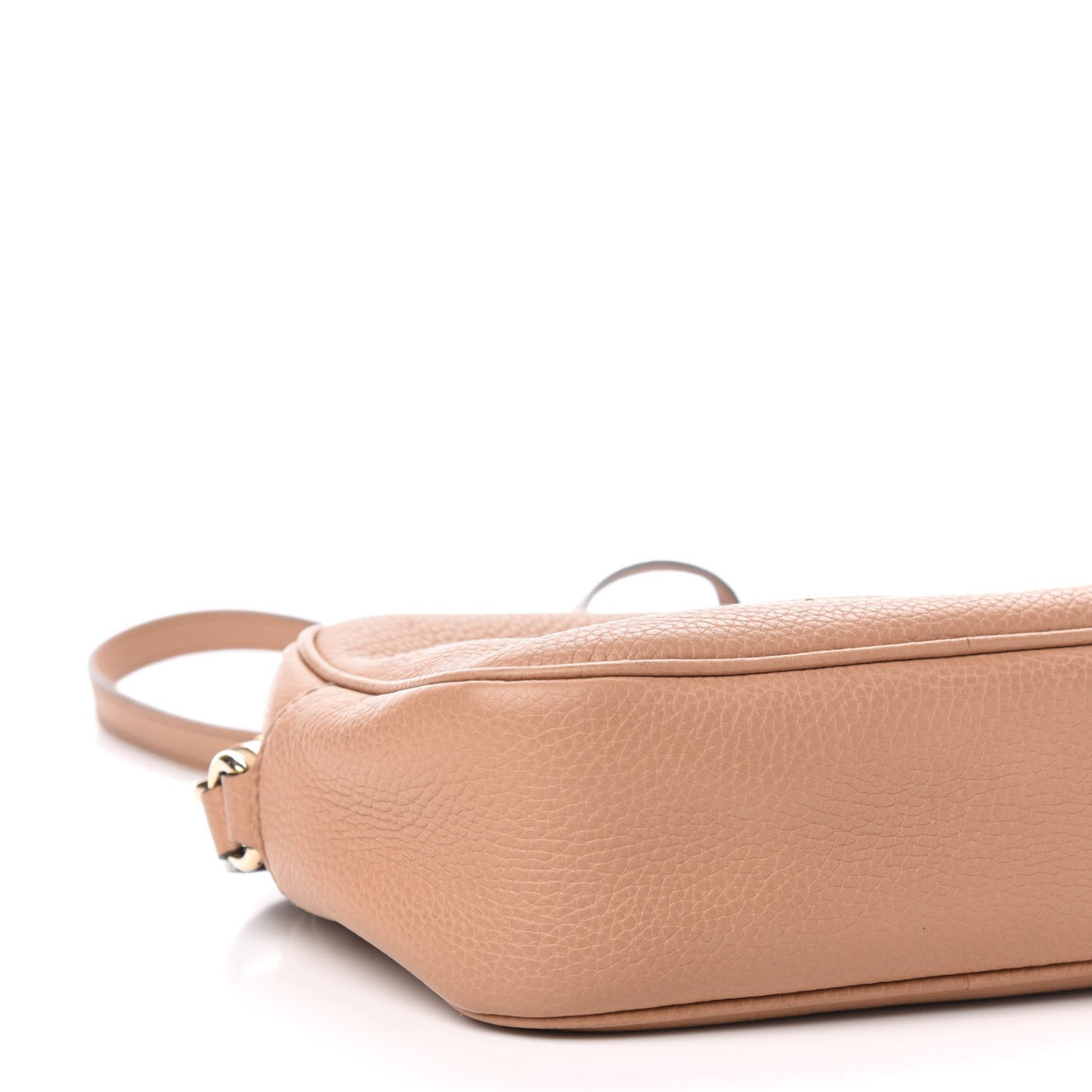 Pebbled Calfskin Small Soho Disco Bag Rose Beige
