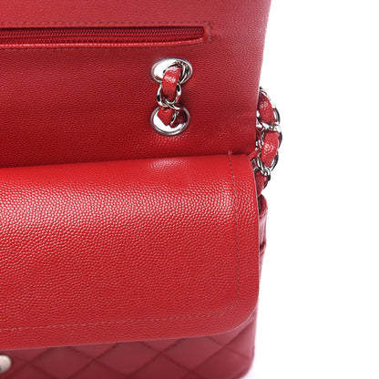 Chanel Caviar Quilted Medium Double Flap Red 13 of 14