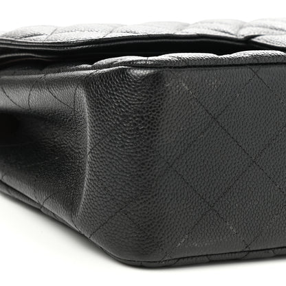 Chanel Caviar Quilted Jumbo Double Flap Black 10 of 11