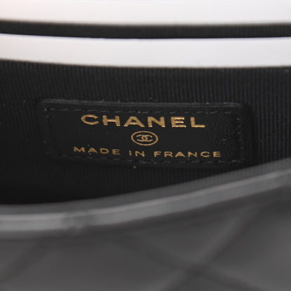 Chanel Lambskin Quilted Top Handle Flap Clutch With Chain Black 7 of 12