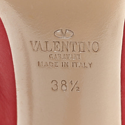 Valentino Garavani Calfskin Rockstud Ankle Strap 100mm Pumps 38.5 Rosso Valentino 7 of 10