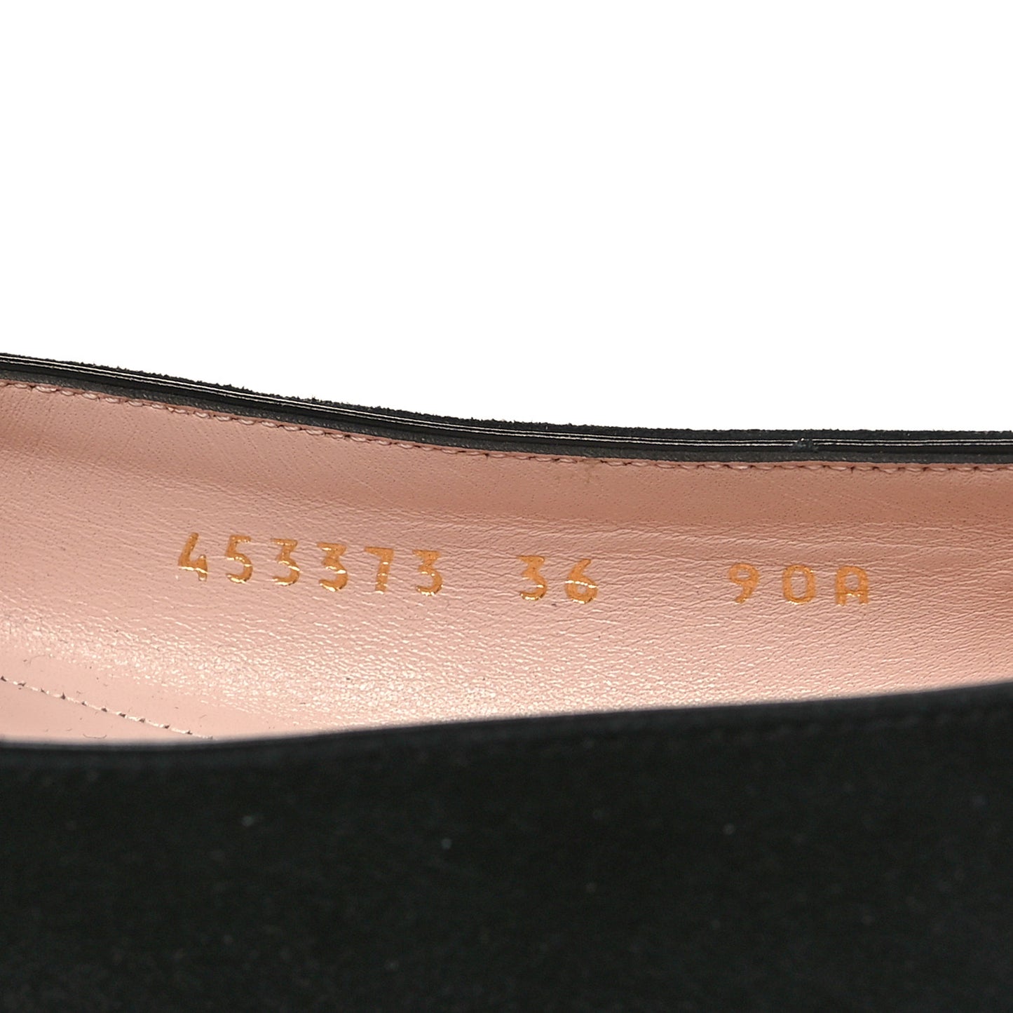 Kid Scamosciato GG Marmont Fringe Flats 36 Black