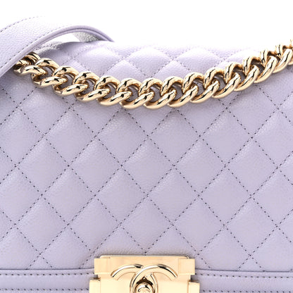 Chanel Caviar Quilted Medium Boy Flap Light Purple 8 of 10