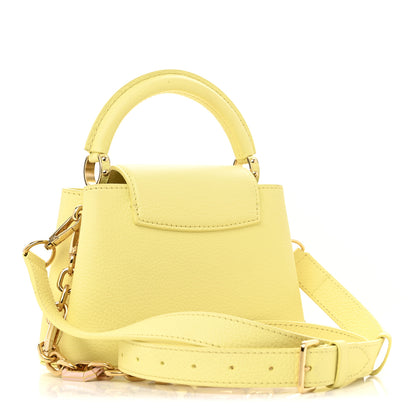 Louis Vuitton Taurillon Mini Capucines Sun Beam Yellow 4 of 27