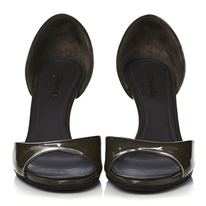 Chanel Patent CC Pumps 37 Green 2 of 13