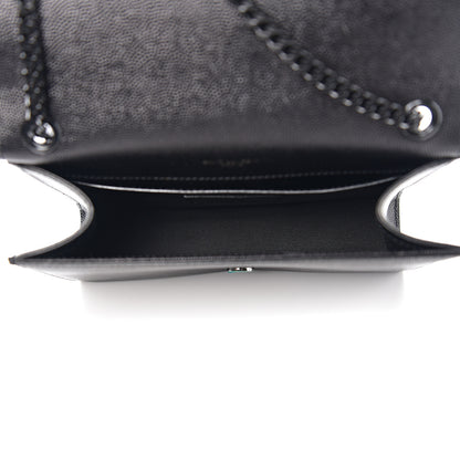 Saint Laurent Grain De Poudre Small Monogram Kate Satchel Black 4 of 13