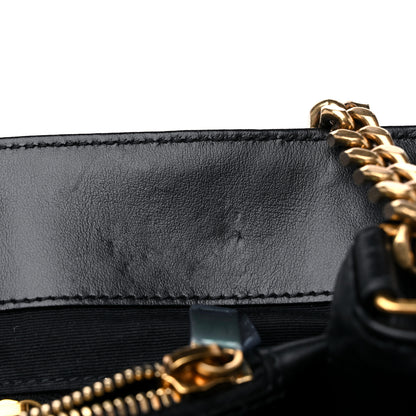 Saint Laurent Calfskin Y Quilted Monogram Large Loulou Chain Satchel Black 15 of 20