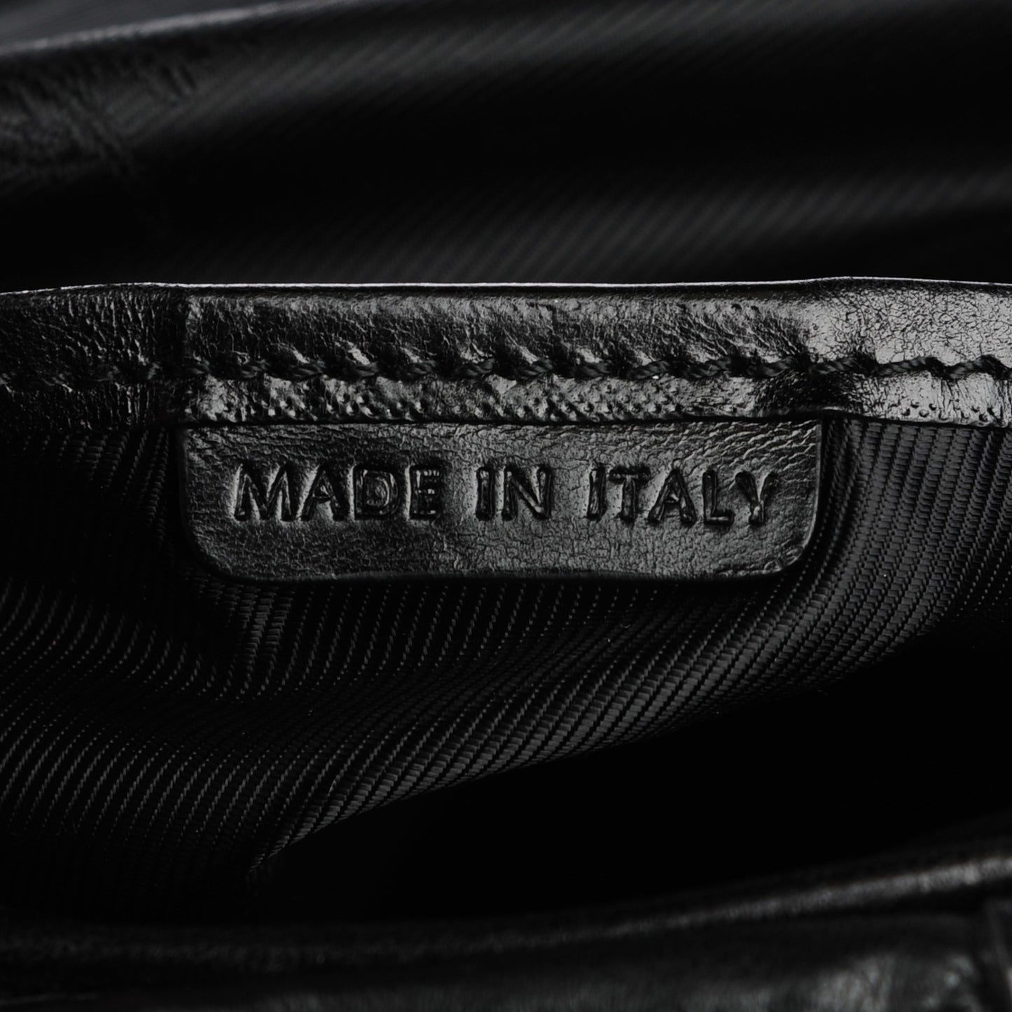 Prorsum Calfskin Studded Knight Satchel Black