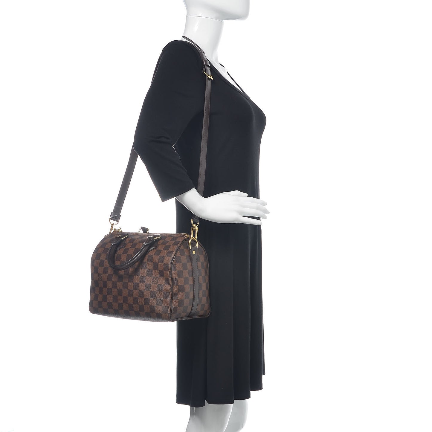 Damier Ebene Speedy Bandouliere 25