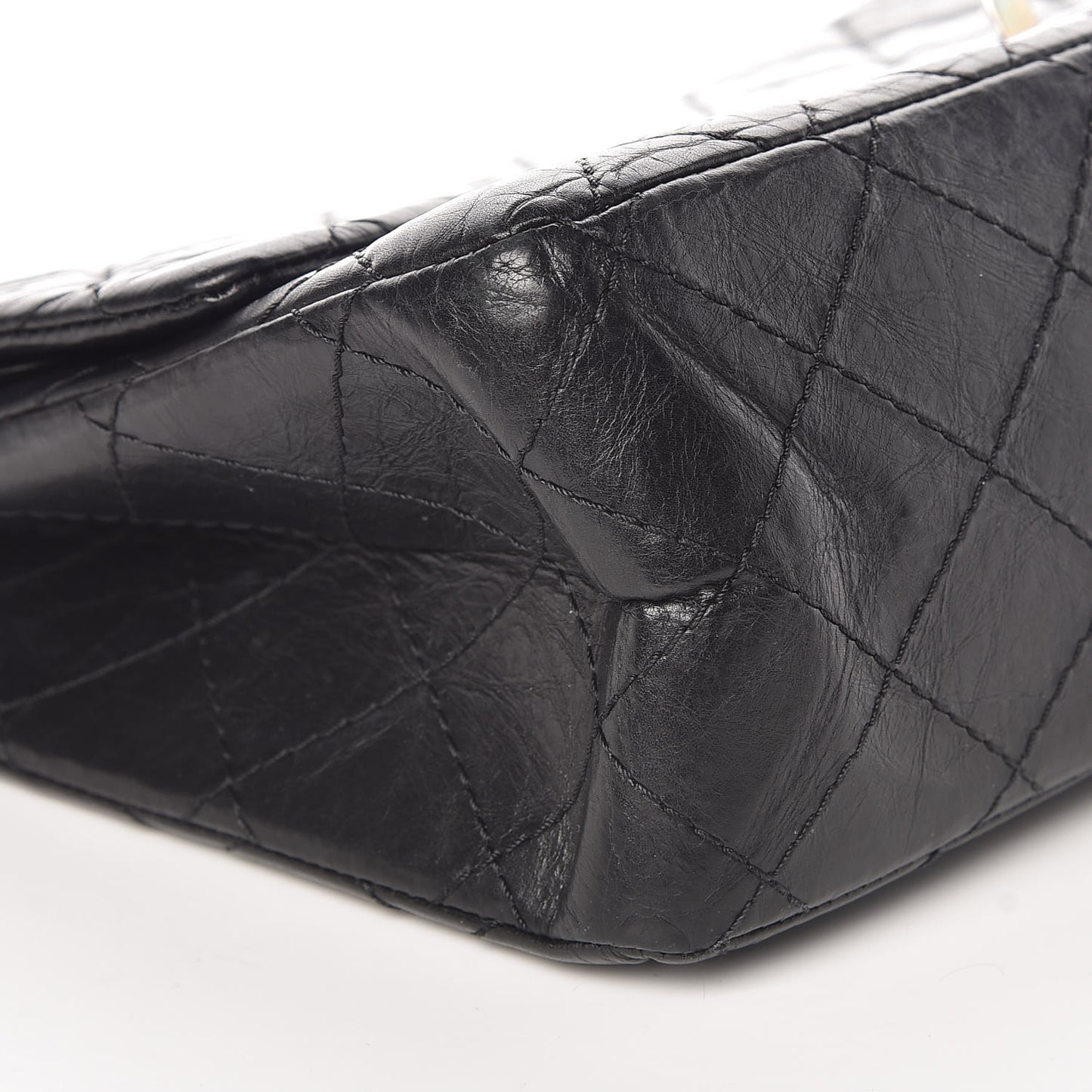 Aged Calfskin Quilted 2.55 Reissue 226 Flap Black