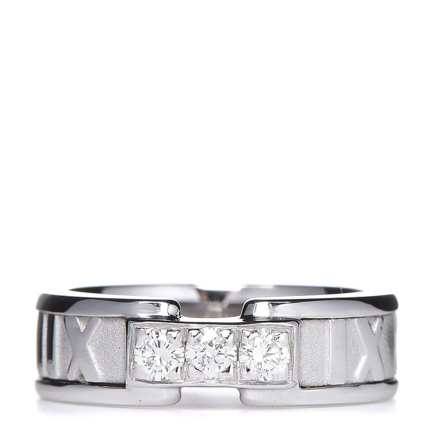 18K White Gold Diamond Atlas Ring 47 4