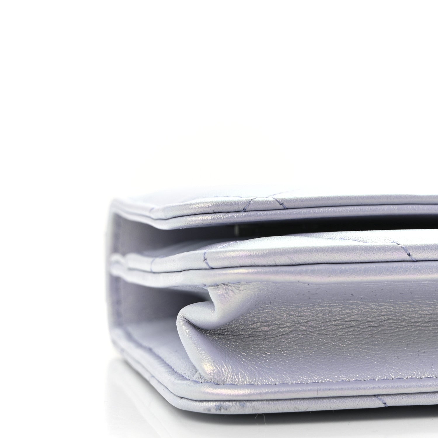 Chanel Iridescent Calfskin Quilted Chanel 19 Wallet On Chain WOC Light Purple 10 of 11