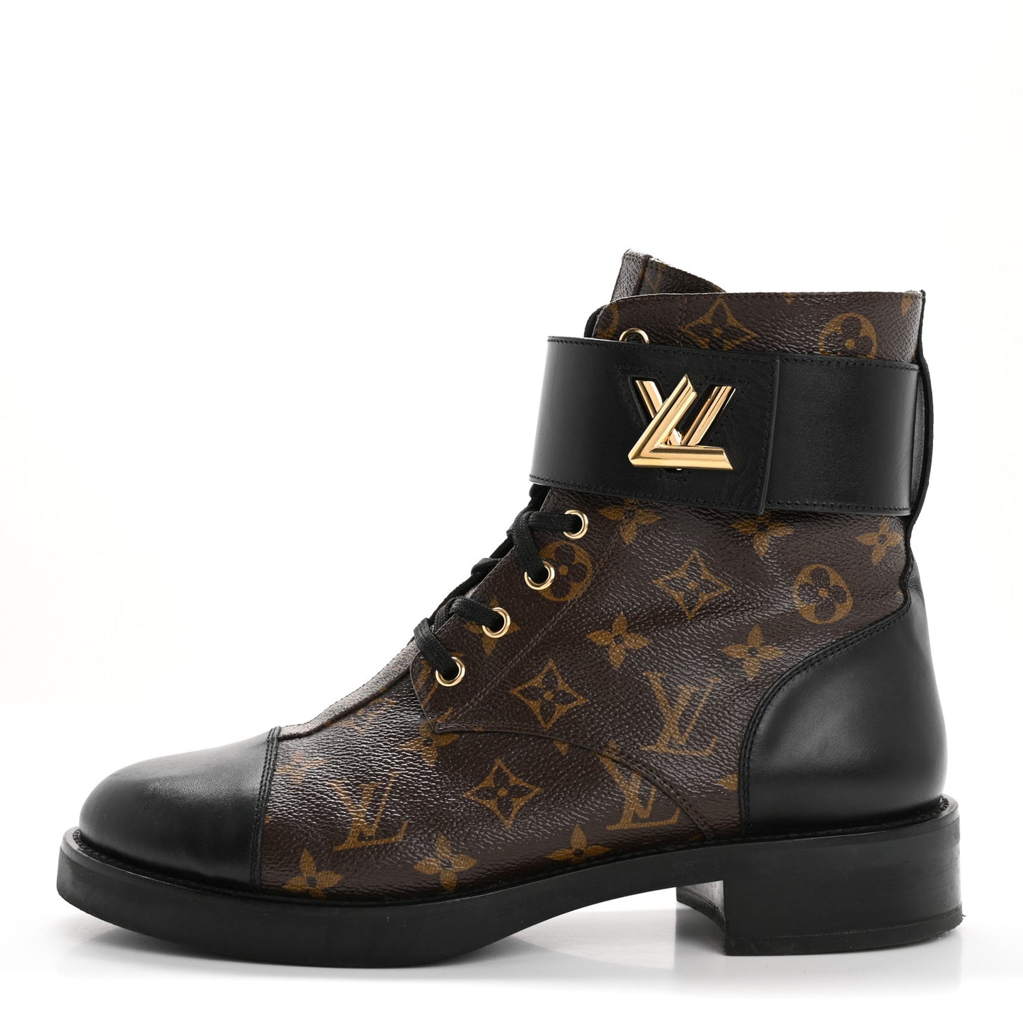 Calfskin Monogram Wonderland Flat Ranger Boots 41 Black