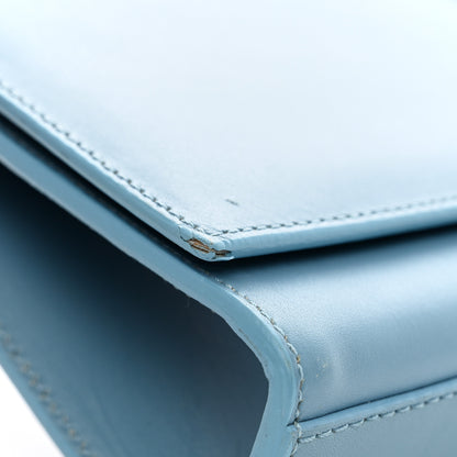 Saint Laurent Smooth Calfskin Classic Monogram Cassandre Clutch Blue Glacier 9 of 9