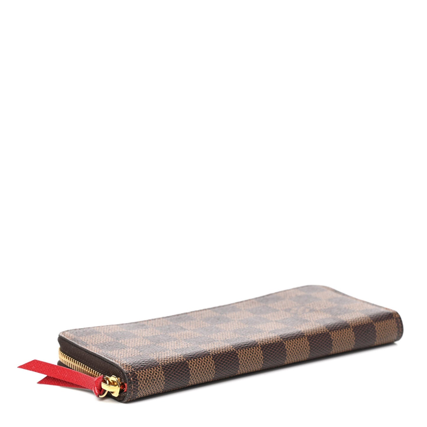 Damier Ebene Clemence Wallet Cherry