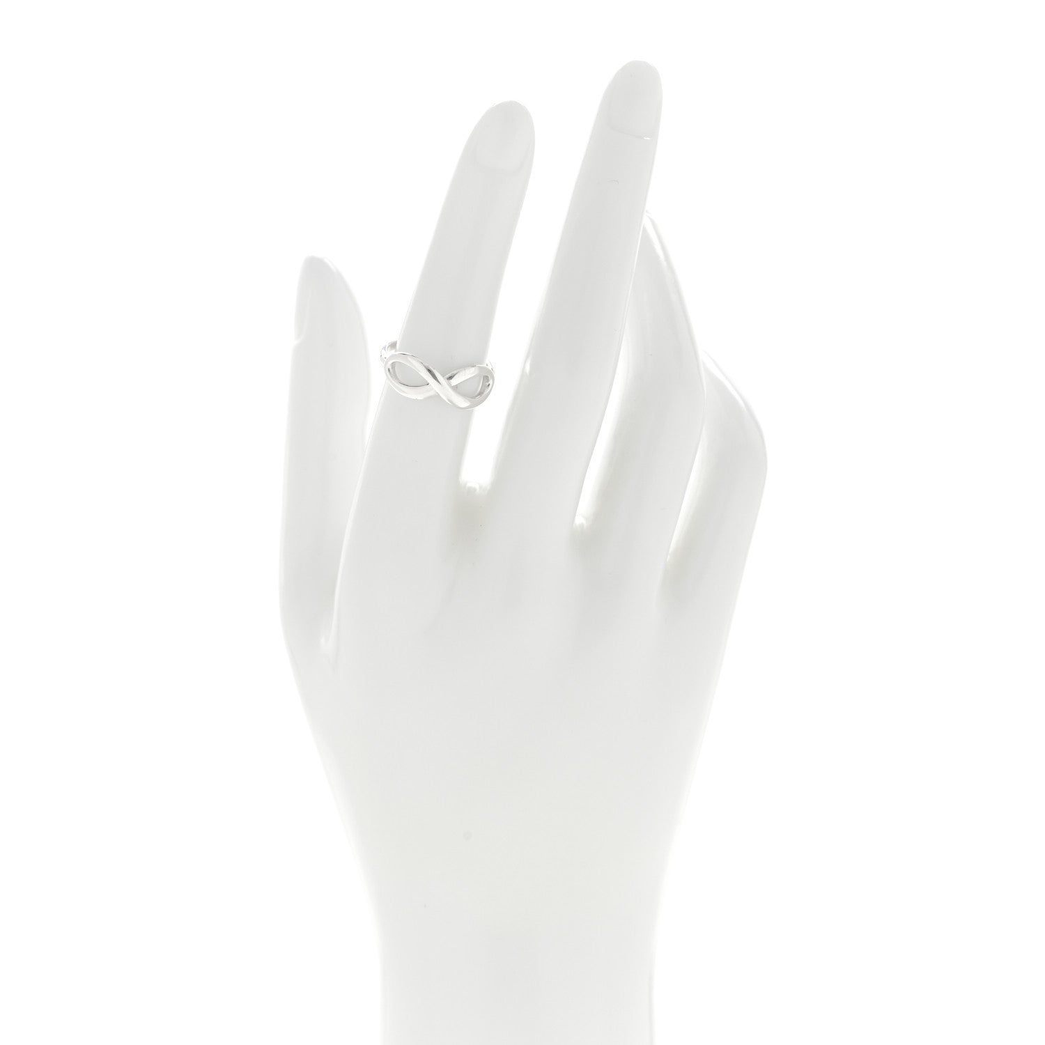 Tiffany Sterling Silver Infinity Ring 51 5.75 2 of 4