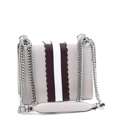 Fendi Vitello Liberty Lucido Catalan Mirror Hypnoteyes Studded Small Kan I Shoulder Bag Grigio Polvere Bordeaux Multicolor 2 of 10