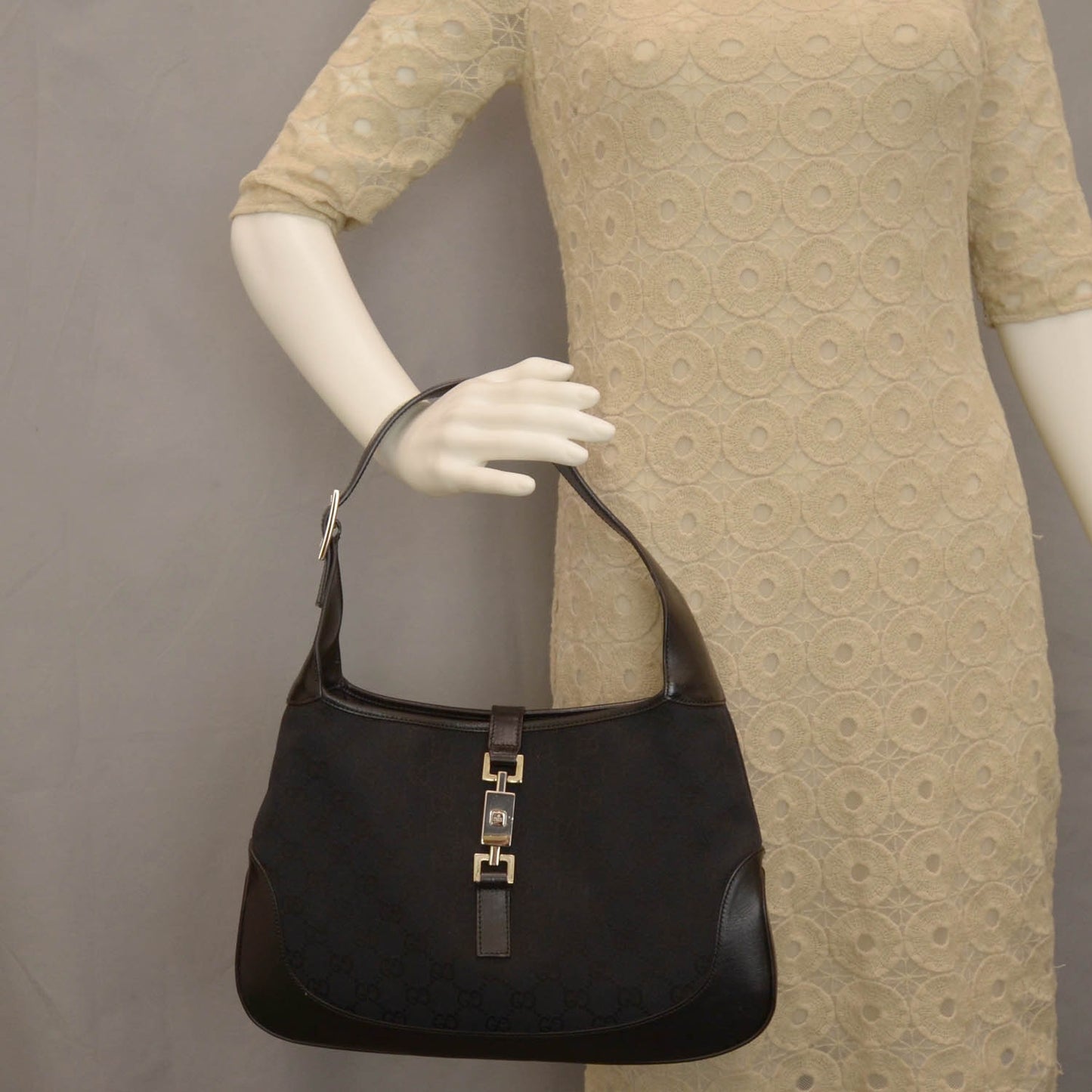 Monogram Jackie O Hobo Black