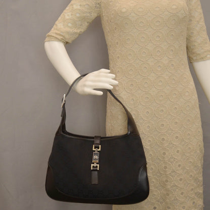 Gucci Monogram Jackie O Hobo Black 2 of 8