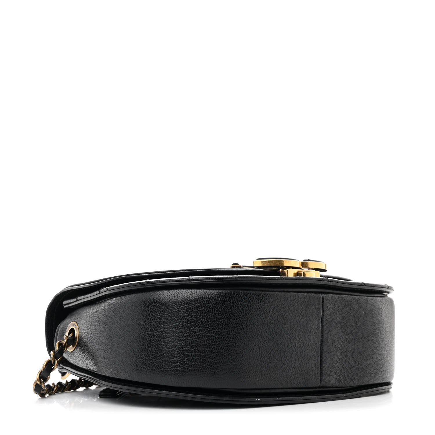 Chanel Shiny Calfskin Goatskin Quilted Small Coco Curve Messenger Flap Black 4 of 11