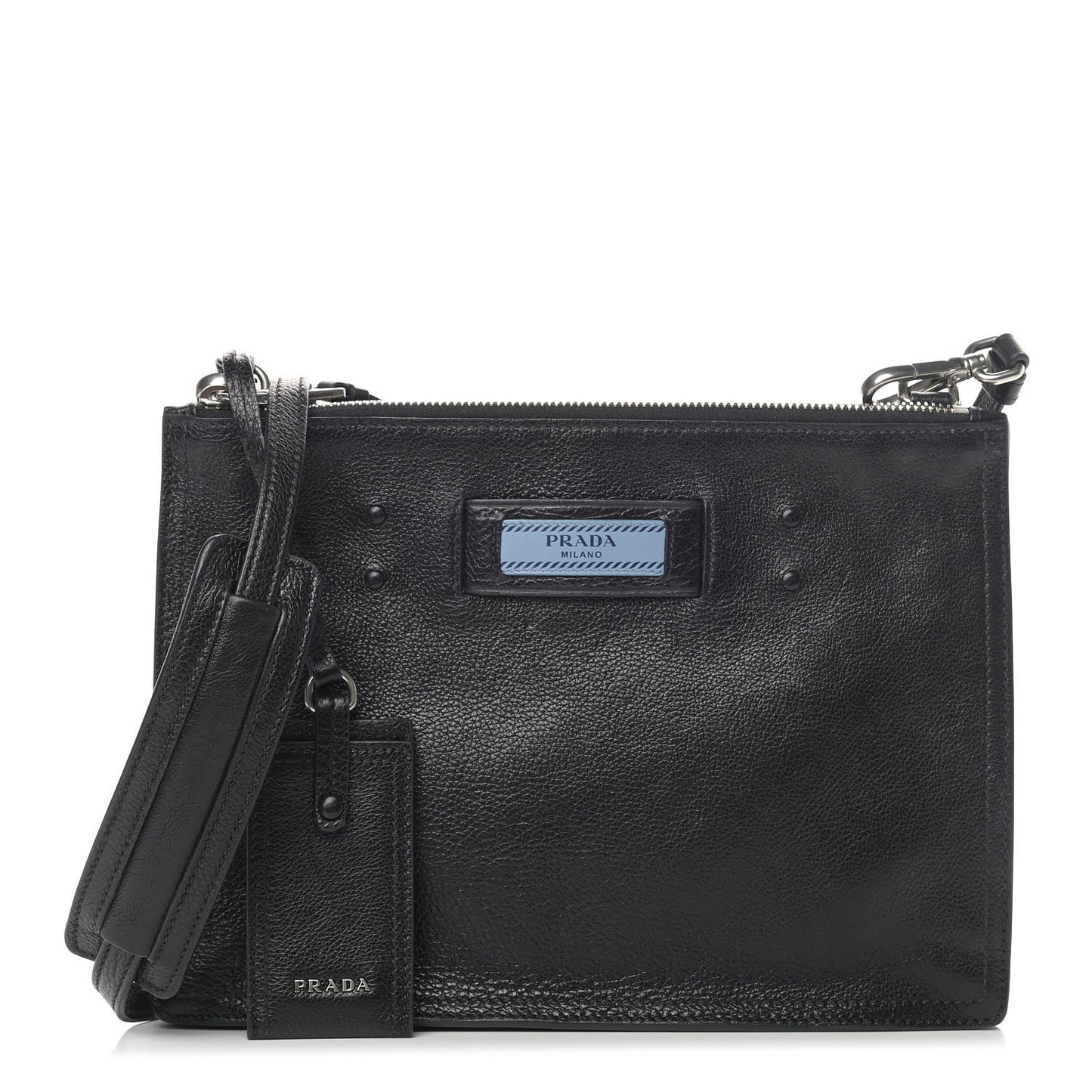 Glace Calf Etiquette Crossbody Black Astrale
