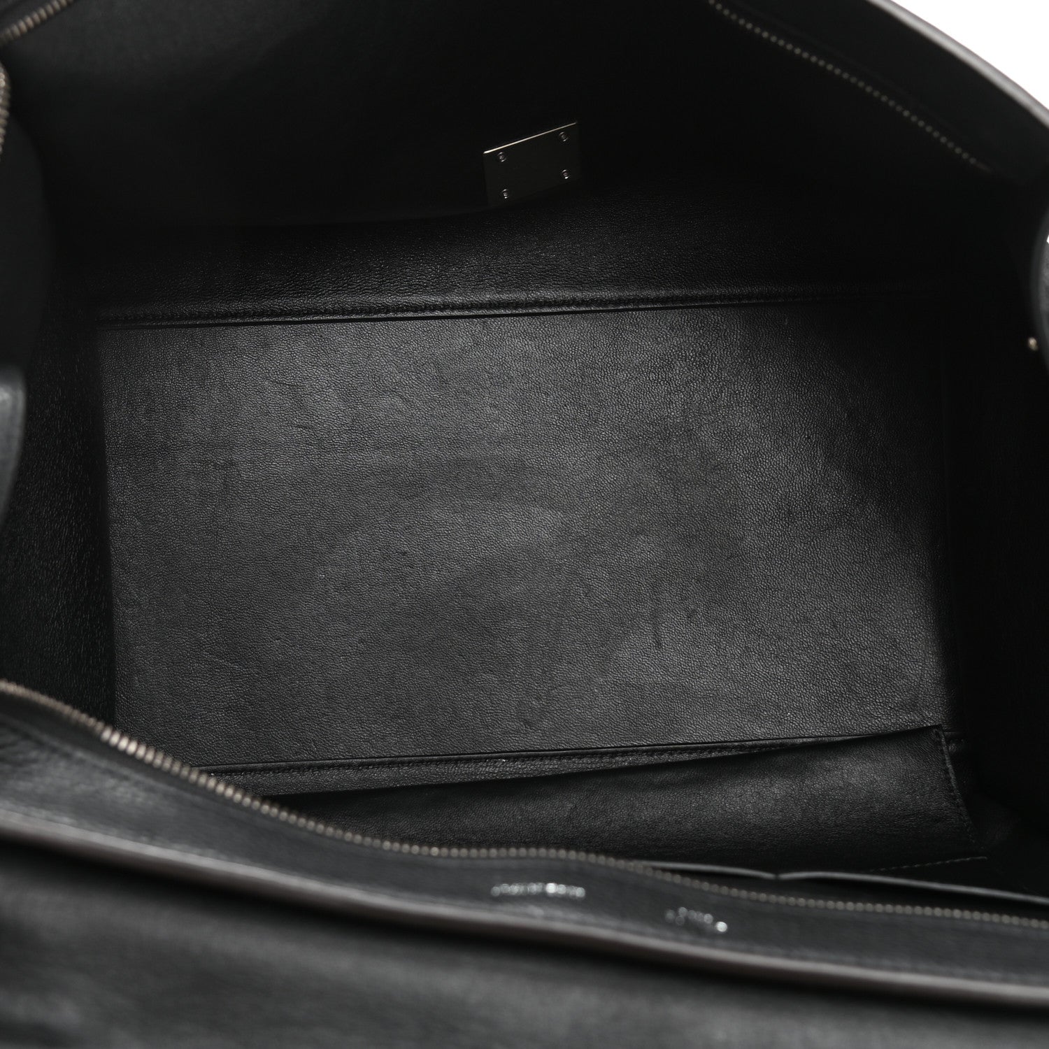 Celine Drummed Calfskin Suede Large Trapeze Black 5 of 11