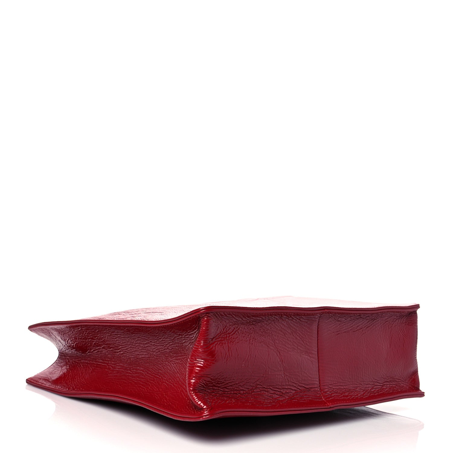 Chanel Shiny Aged Calfskin North South Shopping Bag Red 4 of 11